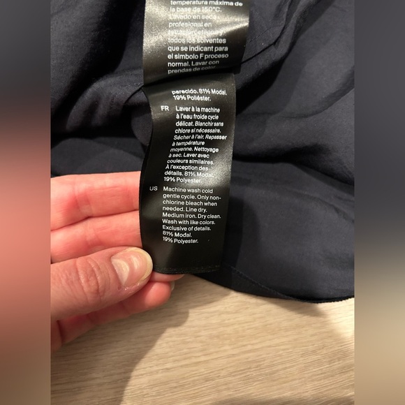 COS Asymmetric Navy Maxi Sleeveless Dress / Size 6 / - Picture 9 of 11